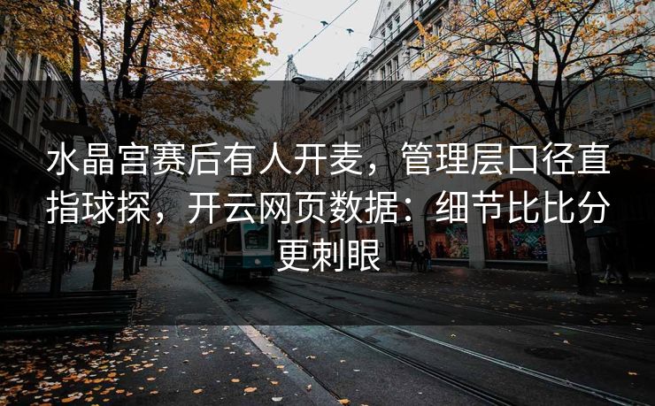 水晶宫赛后有人开麦，管理层口径直指球探，开云网页数据：细节比比分更刺眼