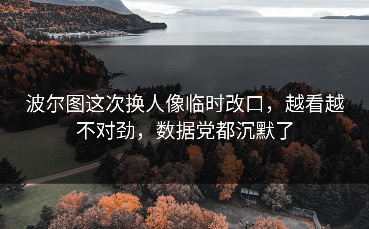 波尔图这次换人像临时改口,越看越不对劲,数据党都沉默了