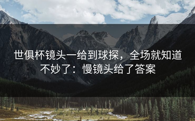 世俱杯镜头一给到球探，全场就知道不妙了：慢镜头给了答案